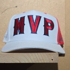 ITEM# 0112 Angels MVP White and Red Men's Hat